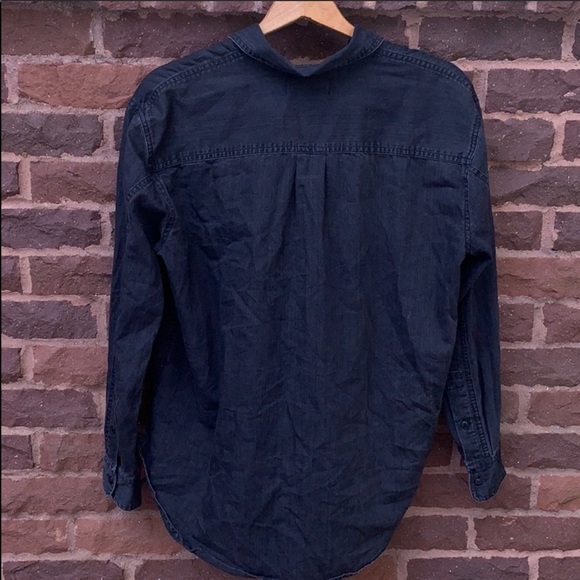 📌  Madewell Denim Oversized Ex-Boyfriend Shirt - Picture 5 of 6
